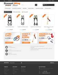 Screenshot of Web Design for Discount Lifting Store